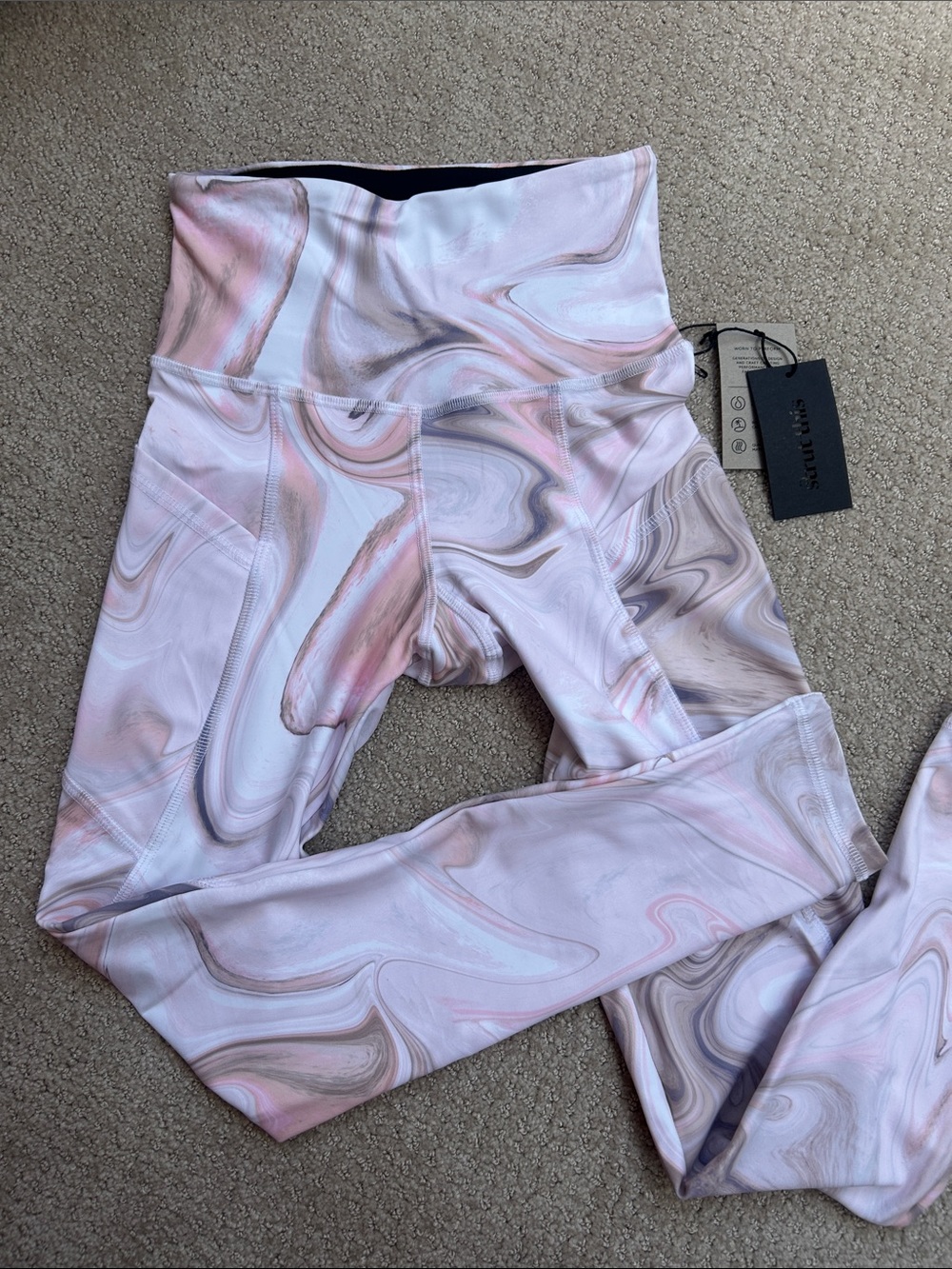 Strut This Flynn Ankle Legging -Marble Pink Swirl NWT